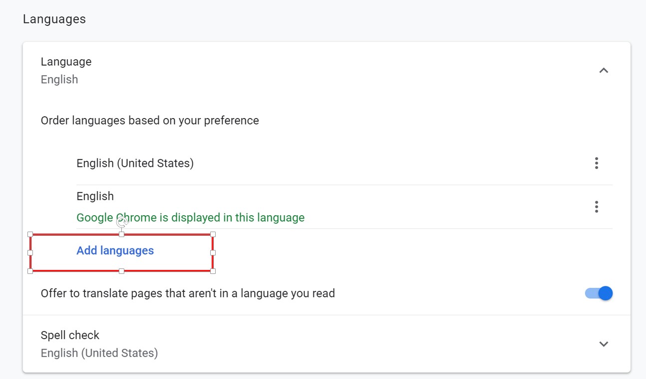 Add Languages In Google Chrome