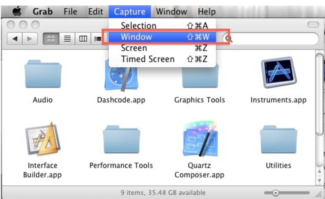 screen capture of a Mac window without shadow