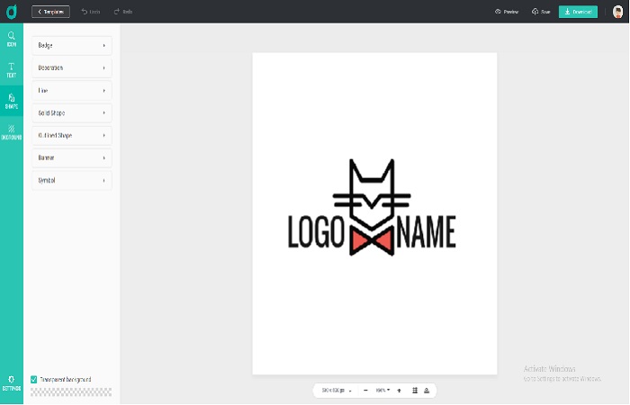 Customize the logo