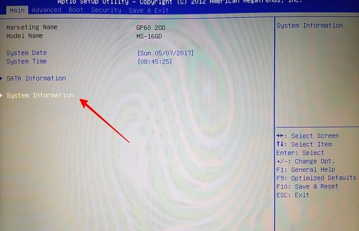 CPU temp monitor in the BIOS or UEFI