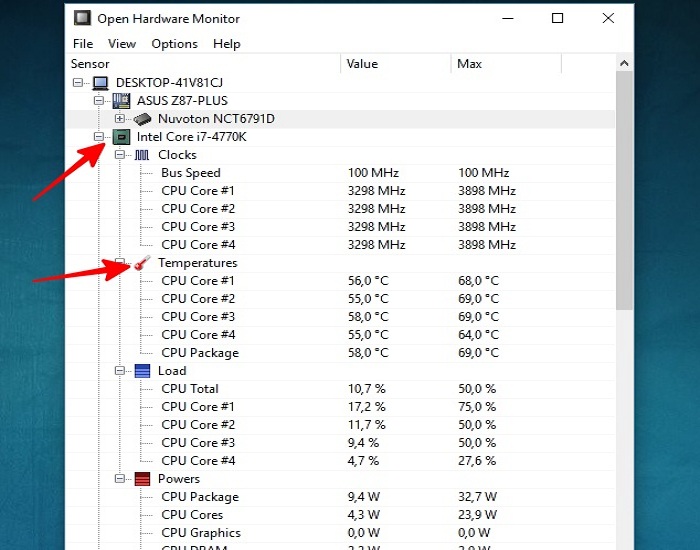 Create a folder called OpenHardwareMonitor