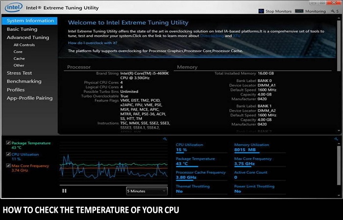 how to check the temperature of your CPU