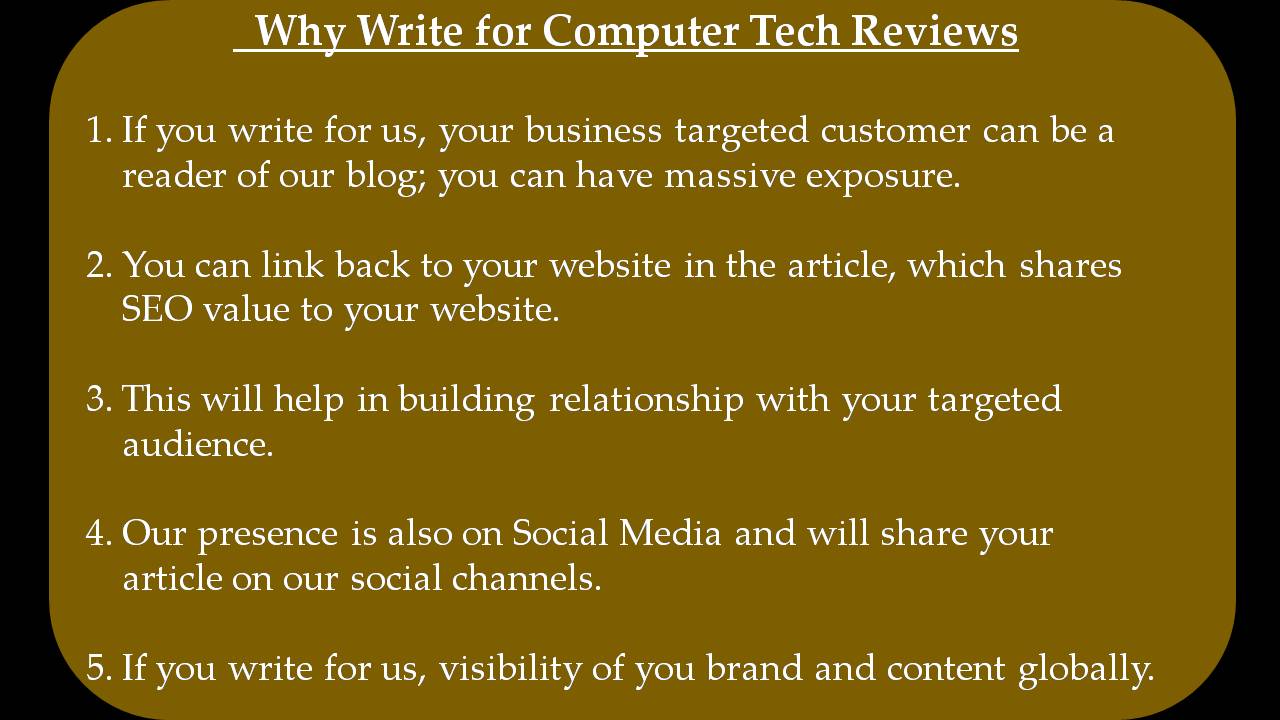 Data Center Write For Us - Why Write for Computer Tech Reviews