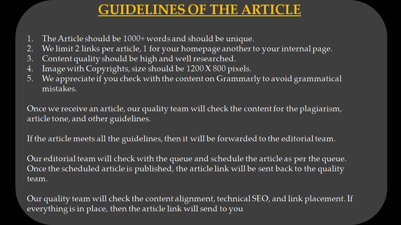 SEO Write For Us - Guidelines of the Article