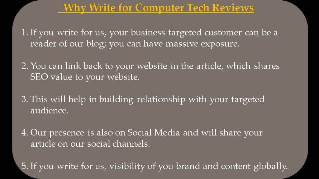 Smartphone Write For Us - Why Write for Computer Tech Reviews