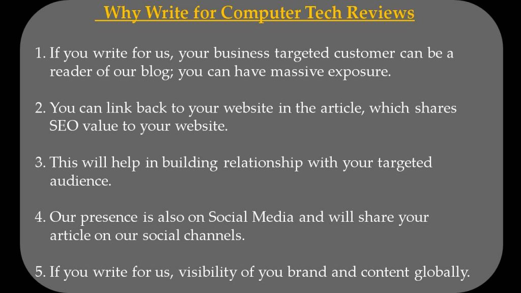 VPN Write For Us - Why Write for Computer Tech Reviews