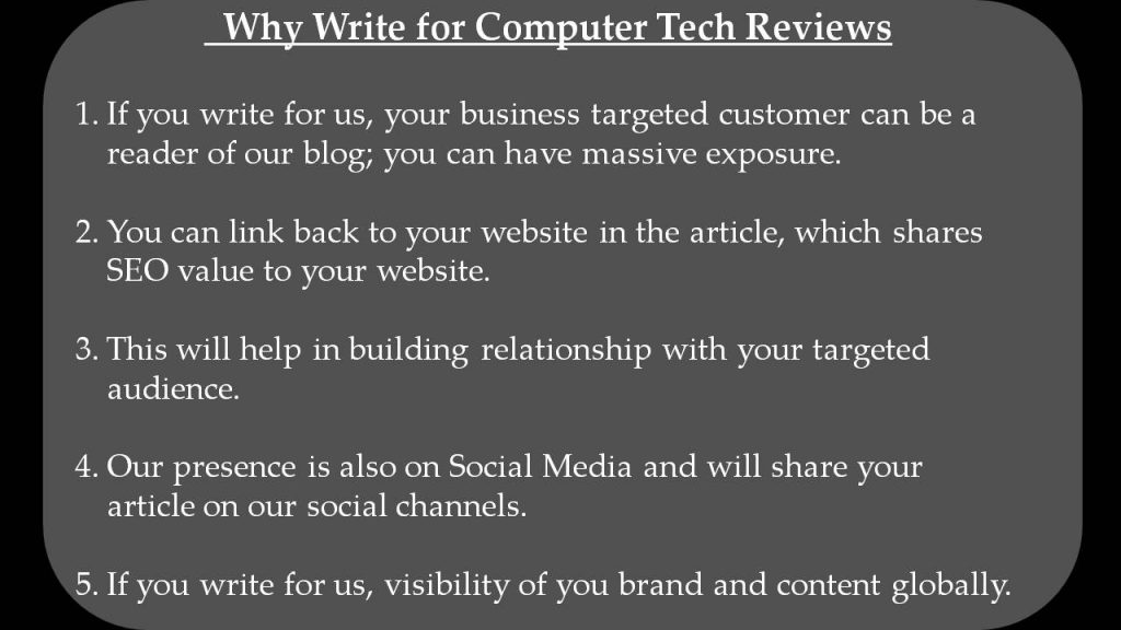 ios apps write for us - Why Write for Computer Tech Reviews