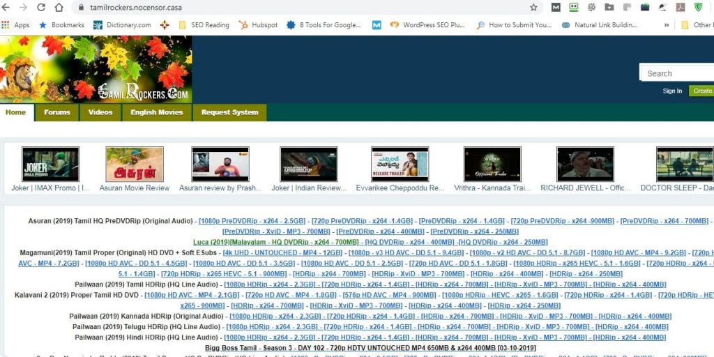 tamilrockers.nocensor.casa working with ZenMate