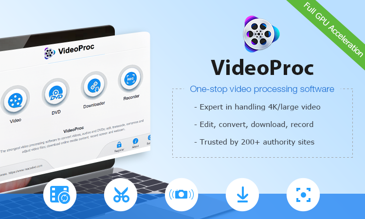 VideoProc - Edit and process your 4K HD videos with easy workflow