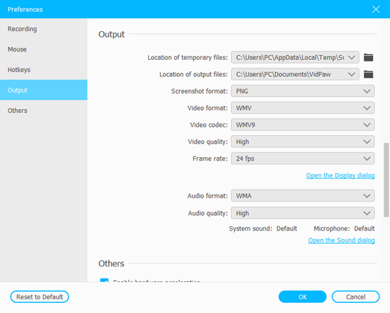 image result for Audio Output Settings