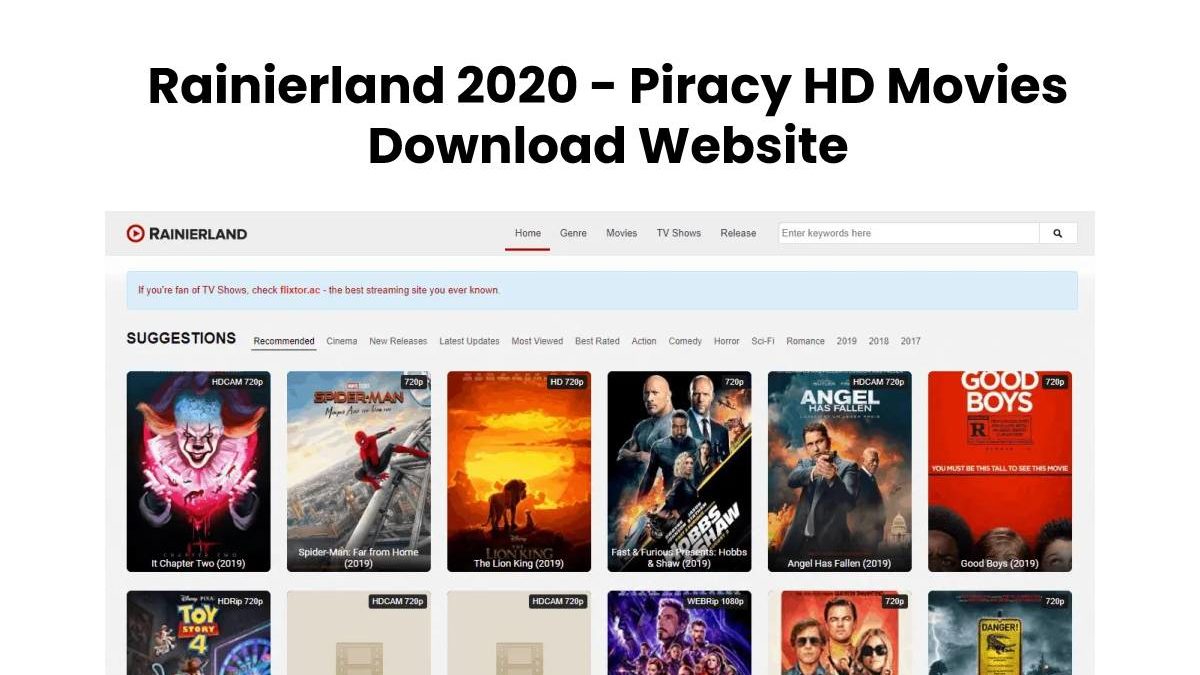 Rainierland 2020 Piracy HD Movies Download Website CTR