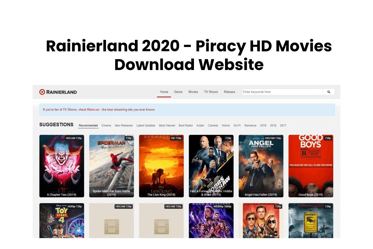 Rainierland 2020 - Piracy HD Movies Download Website - CTR