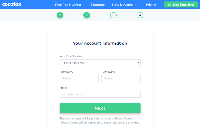 image rsult for cocofax - Signup
