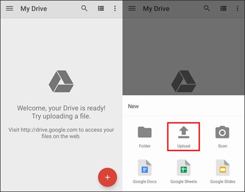 Download Files from Google Drive to the New Phone