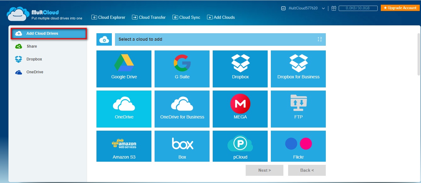 Add Cloud Drives