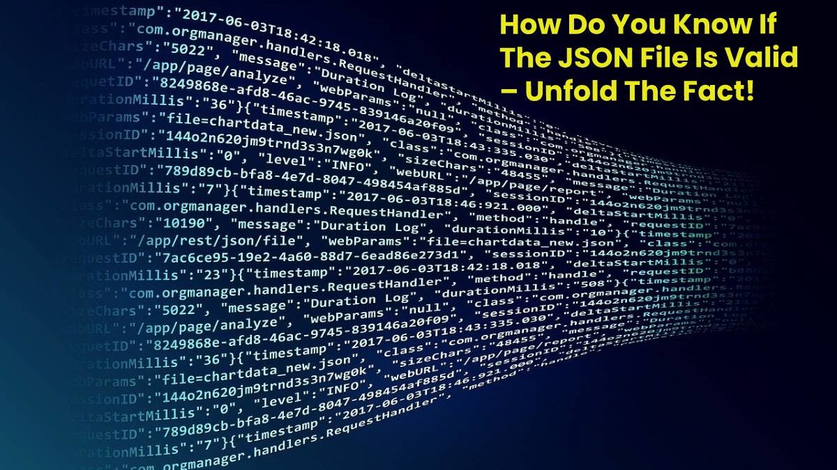 How Do You Know If The JSON File Is Valid – Unfold The Fact!