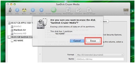 How to format flash drive on Mac Step 7.