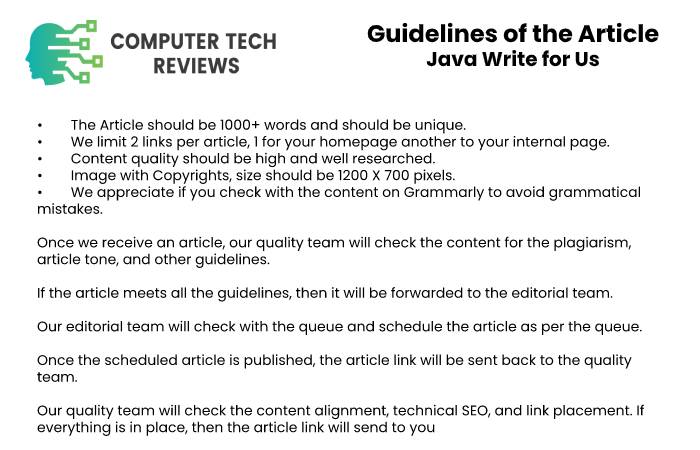 Guidelines java write for us