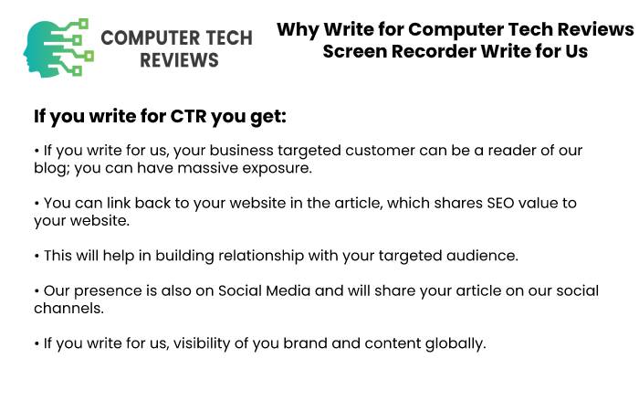 Why Write for CTR Screen Recorder