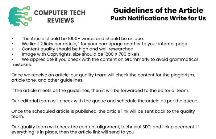 Guidelines  of the Article – Push notifications Write for Us
