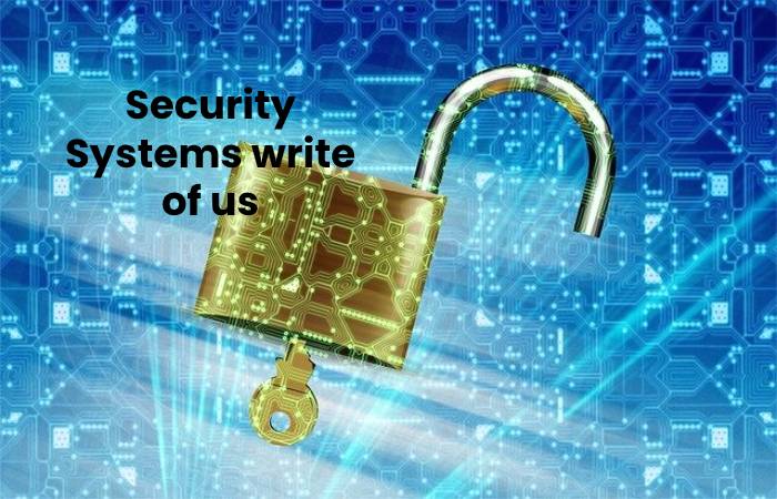 Security Systems write of us