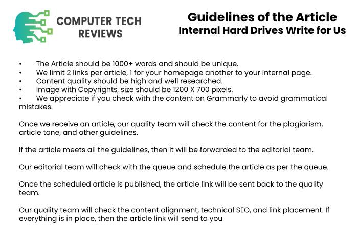 Guidelines  of the Article – Internal Hard Drives Write for Us
