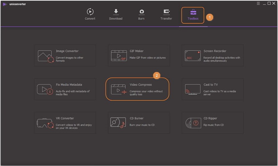 Steps To Compress File Online With Wondershare Videoconverter