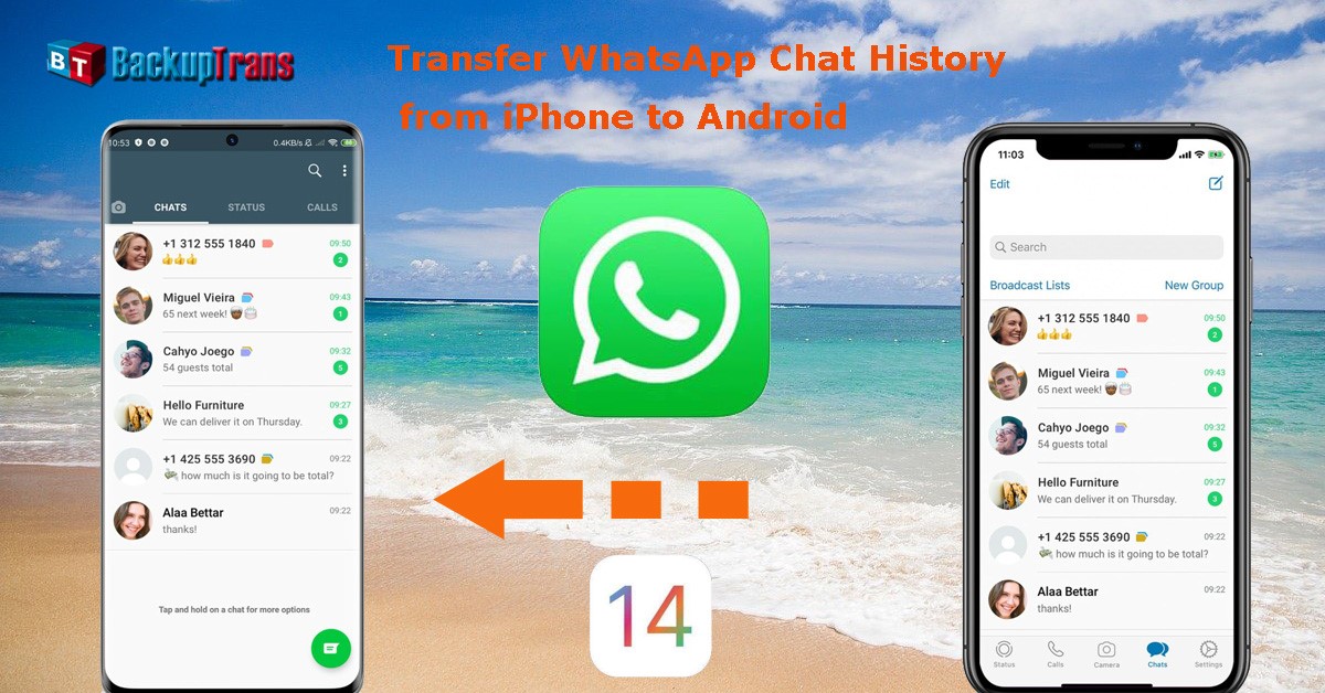 Backuptrans iPhone Whatsapp to Android Transfer