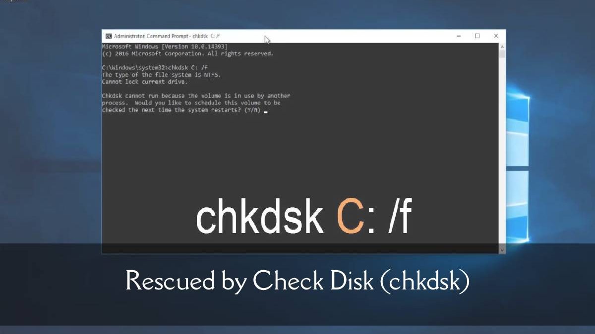 Rescued by Check Disk (chkdsk)