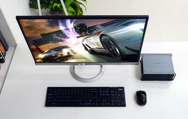 Consider buying a wireless keyboard and mouse to save on desk space