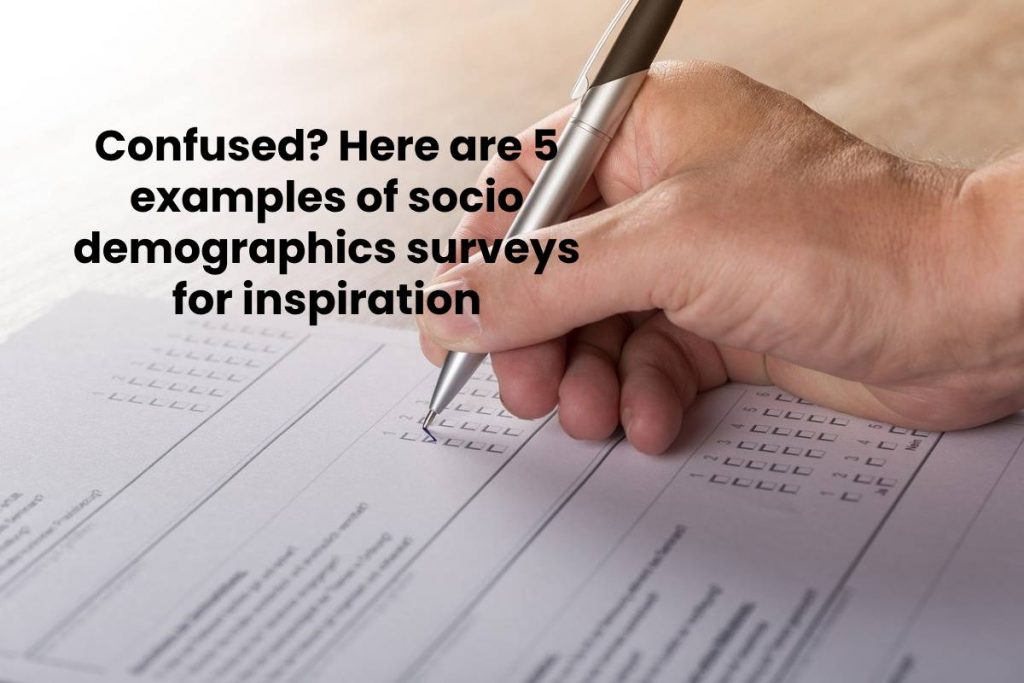 Confused? Here are 5 examples of socio demographics surveys for inspiration