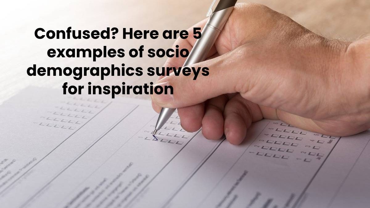 Confused? Here are 5 examples of socio demographics surveys for inspiration