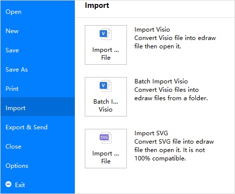 To Import a Visio File on EdrawMax