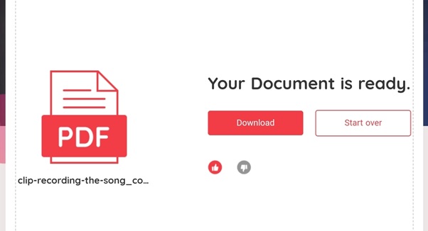 Now, you can go on to download the resulting PDF file on your device once the conversion is complete