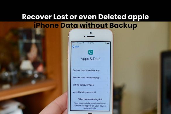 Recover Lost or even Deleted apple iPhone Data without Backup
