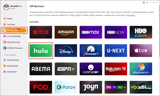 Start the Hulu Show Download Process