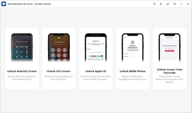 And then, click on “Unlock iOS screen” on the next screen.