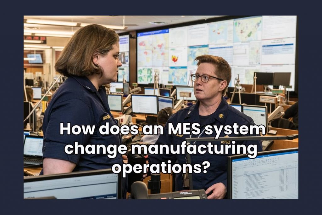 How does an MES system change manufacturing operations?