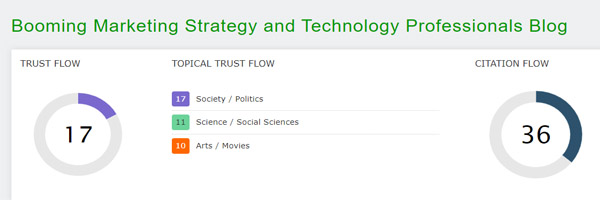 Trust Flow of Marketing Media Web