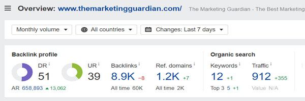 Domain Rating of The Marketing Guide