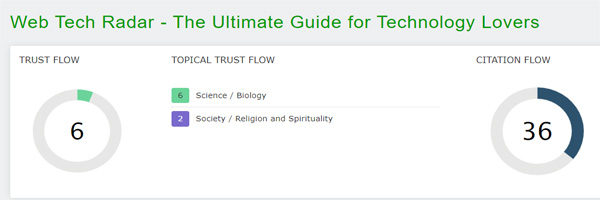 Trust Flow of Web Tech Radar