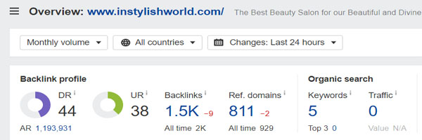 Domain Rating of In Stylish World