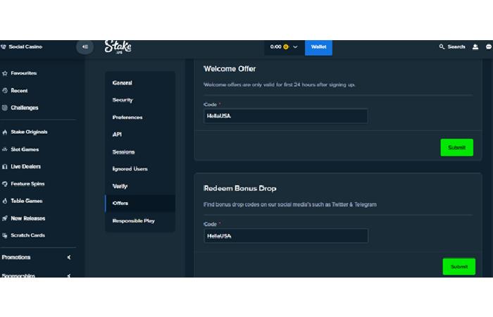 How To Use Stake.US Bonus Drop Codes