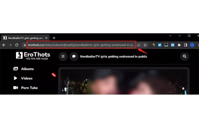 Copy the Erothots Video URL