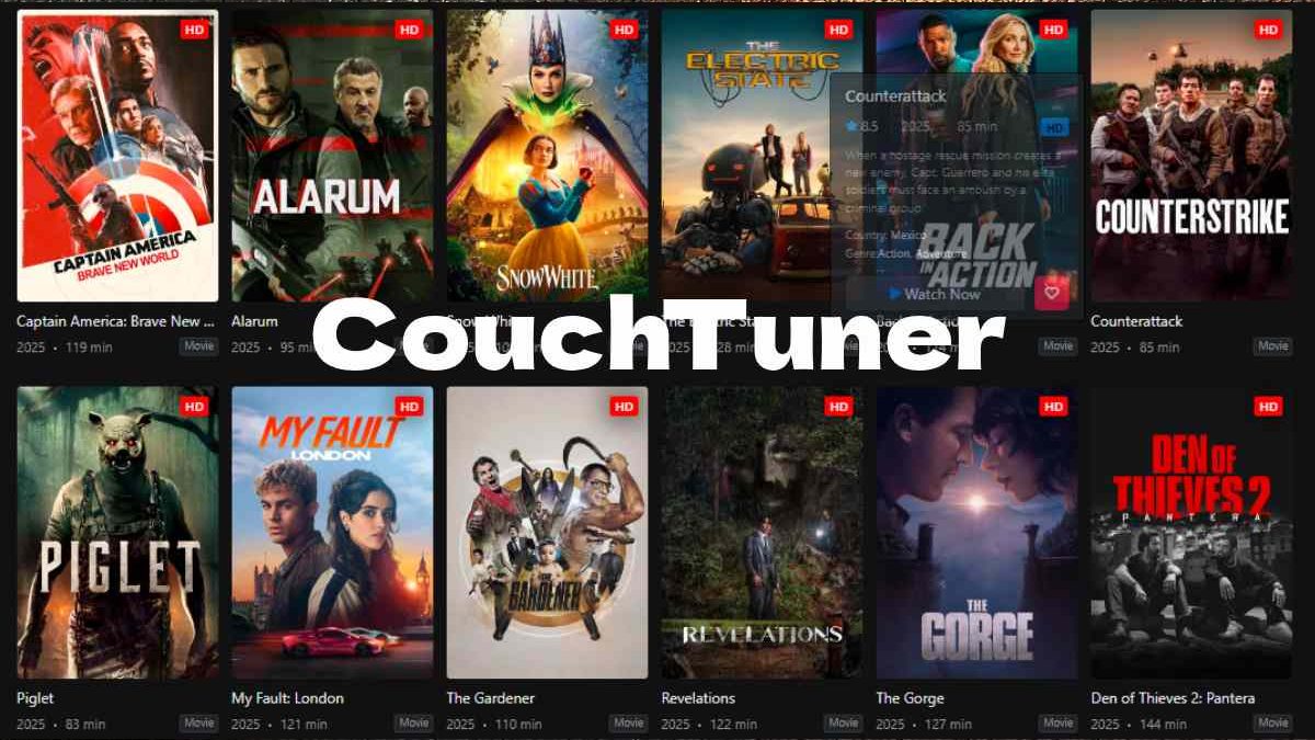 CouchTuner 2025 – Piracy HD Movies Download Website