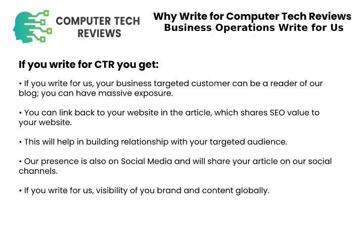 Business Operations why Write For Us