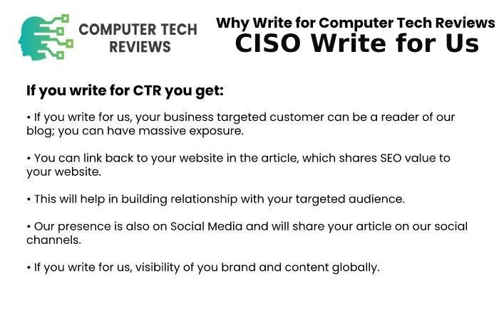 CISO Why Write For Us