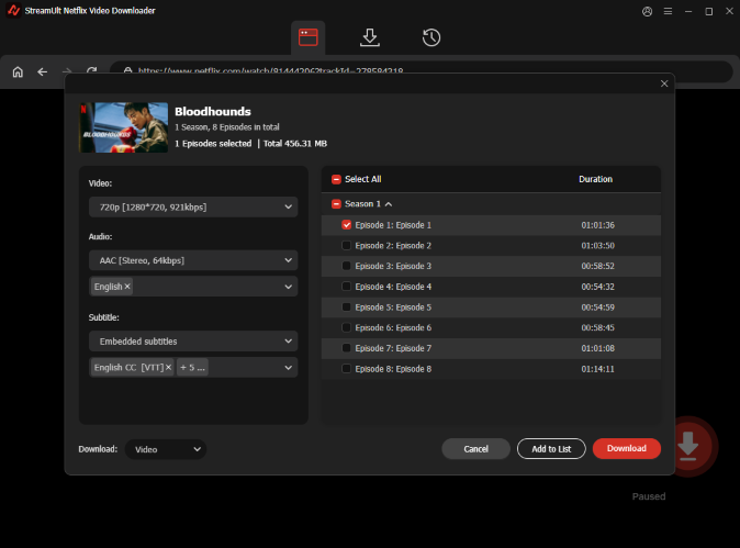Click Download