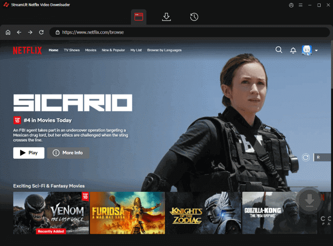 Search or Paste Netflix Video URL