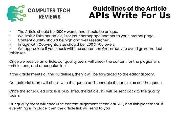 APIs guidelines Write For Us